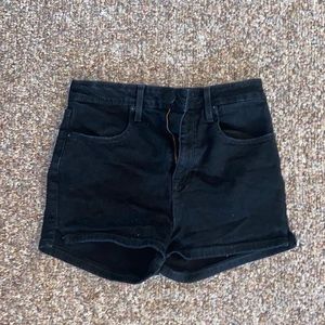 Black high waisted shorts size 25w